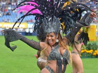 Eroeffnungsfest des Weltfestes des Sports CHIO, im Sportpark Soers in Aachen, mit einer brasilianischen Folkloregruppe : Aachen, Brasilien, CHIO, Eroeffnungsfest, Folklore, Folkloregruppe, Soers, Sportpark Soers, Weltfest des Sports, brasiliansich