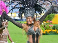 Eroeffnungsfest des Weltfestes des Sports CHIO, im Sportpark Soers in Aachen, mit einer brasilianischen Folkloregruppe : Aachen, Brasilien, CHIO, Eroeffnungsfest, Folklore, Folkloregruppe, Soers, Sportpark Soers, Weltfest des Sports, brasiliansich