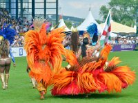 Eroeffnungsfest des Weltfestes des Sports CHIO, im Sportpark Soers in Aachen, mit einer brasilianischen Folkloregruppe : Aachen, Brasilien, CHIO, Eroeffnungsfest, Folklore, Folkloregruppe, Soers, Sportpark Soers, Weltfest des Sports, brasiliansich