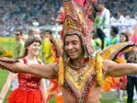 Eroeffnungsfest des Weltfestes des Sports CHIO, im Sportpark Soers in Aachen, mit einer brasilianischen Folkloregruppe : Aachen, Brasilien, CHIO, Eroeffnungsfest, Folklore, Folkloregruppe, Soers, Sportpark Soers, Weltfest des Sports, brasiliansich