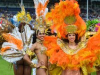 Eroeffnungsfest des Weltfestes des Sports CHIO, im Sportpark Soers in Aachen, mit einer brasilianischen Folkloregruppe : Aachen, Brasilien, CHIO, Eroeffnungsfest, Folklore, Folkloregruppe, Soers, Sportpark Soers, Weltfest des Sports, brasiliansich