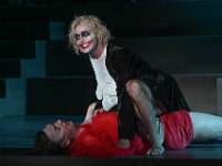 2022 - Aufführung des Schauspiels &#34;Jedermann&#34;, am Salzburger Domplatz, im Rahmen der Salzburger Festspiele 2022 am 16.07.22 : #1B#, Domplatz, Eidinger, Jedermann, Kreibich Mirco, Lars, Mammon, Salzburger Festspiele, Schauspiel, merke1B