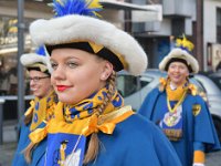 2018 - Empfang des Aachener Karnevalvereins beim Oberbürgermeister von Aachen, Marcel Philipp, im Aachener Rathaus  : Empfang, Aachener Rathaus, Aachen, AKV, Aachener Karnevalsverein, Mädchen, uniformiert, kustümiert, kostuemiert, Öcher Storm, Oecher Storm, Gardemädchen, Gardemaedchen, Hartmannstraße, Hartmannstrasse, Karnevalsgarde