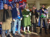 2018 - Empfang des Aachener Karnevalvereins beim Oberbürgermeister von Aachen, Marcel Philipp, im Aachener Rathaus  : Empfang, Aachener Rathaus, Aachen, AKV, Aachener Karnevalsverein, Bundespolitiker, Gregor, Florian, Gysi, Die Linke, Rechtsanwalt, Bundesliga, Torwart, Uli, Stein, Aachener Karnevalsprinz, Mike I., Michael, Foellmer, Föllmer, Phillip, Franz, Freiherr, von und zu Guttenberg, Moderator, Robert, Esser, Mikrofon, Elisenbrunnen