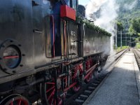 2017 - Traditions-Kaiserzug von Attnang-Puchheim nach Bad Ischl : Kaiserzug, Tradition, historisch, Touristenattraktion, Salzkammergut, Fremdenverkehrsattraktion, Eisenbahn, Spektakel, Dampflokomotive, BAnhhof Traunkirchen, stehend