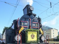 2017 - Traditions-Kaiserzug von Attnang-Puchheim nach Bad Ischl : Kaiserzug, Tradition, historisch, Touristenattraktion, Salzkammergut, Fremdenverkehrsattraktion, Eisenbahn, Spektakel, Dampflokomotive, Kaiserwappen