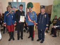 2017 - Traditions-Kaiserzug von Attnang-Puchheim nach Bad Ischl : Kaiserzug, Tradition, historisch, Touristenattraktion, Salzkammergut, Fremdenverkehrsattraktion, Eisenbahn, Spektakel, Ehrung, verdiente Mitarbeiter, Kaiserdarsteller, Gerard, Fritz, Oberst, Kavallerie, Offizier, Franz, Prandstätter, Leiter, Karl, Reitter, Reiter, Schärpe, Orden, Bart, Federhelm