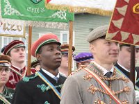 2019 - Feierlichkeiten zur 74. Wiederkehr der Befreiung des Konzentrationslagers Mauthausen, durch amerikanische Truppen  Feierlichkeiten zur 74. Wiederkehr der Befreiung des Konzentrationslagers Mauthausen, durch amerikanische Truppen. Dieses Bild zeigt Studentenschaft in Couleurs, während des Auszugs aus dem Lager : #1A#, 74. Befreiungsfeier, 74. Gedenkfeier, Auszug, Befreiungsfeier, Couleurs, Gedenkfeier, Geschichte, KZ, Konzentrationslager, Mauthausen, Schwarzer, Studentenschaft, historisch